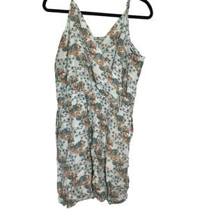 Toad & Co Sundress - Summer Spaghetti Strap Wrap Dress, Floral Organic‎ Sz L
